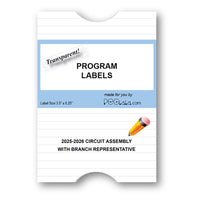 Program Labels for 2025-2026 Circuit Assembly