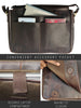 Genuine Buffalo Leather Messenger Bag (Mulberry) with magnetic closure and laptop compartment