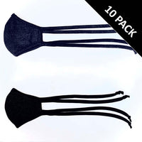 [CLEARANCE] 3 Layer Antibacterial Face Mask - Black (M/L)-Face Mask-MASKlala-10 PACK ASSORTED (5 BLACK/5 CHARCOAL)-PEGlala.com