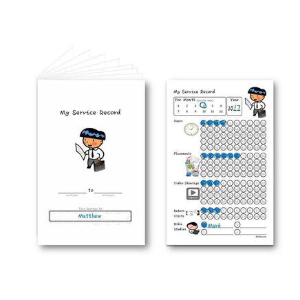 Service Record Booklet for Boys