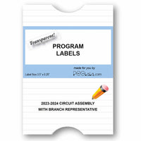 Program Labels Circuit Assembly (w/Branch Representative)