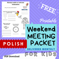 (Digital) Weekend Meeting Packet for Kids 2023 POLISH