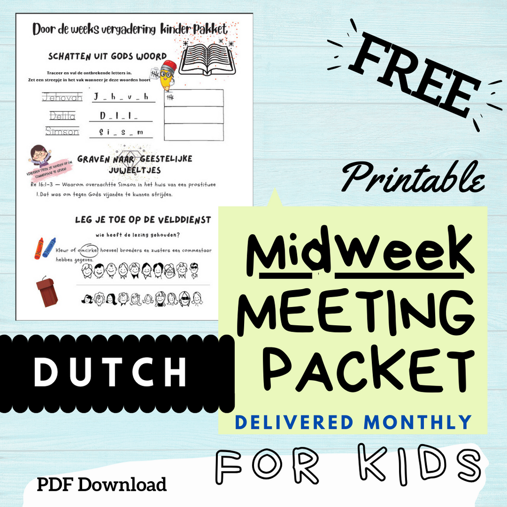 (Digital) 2024 Midweek Meeting Packet for Kids DUTCH
