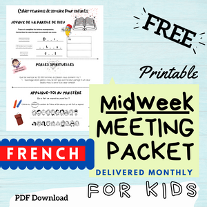 (Digital) 2024 Midweek Meeting Packet for Kids - FRENCH