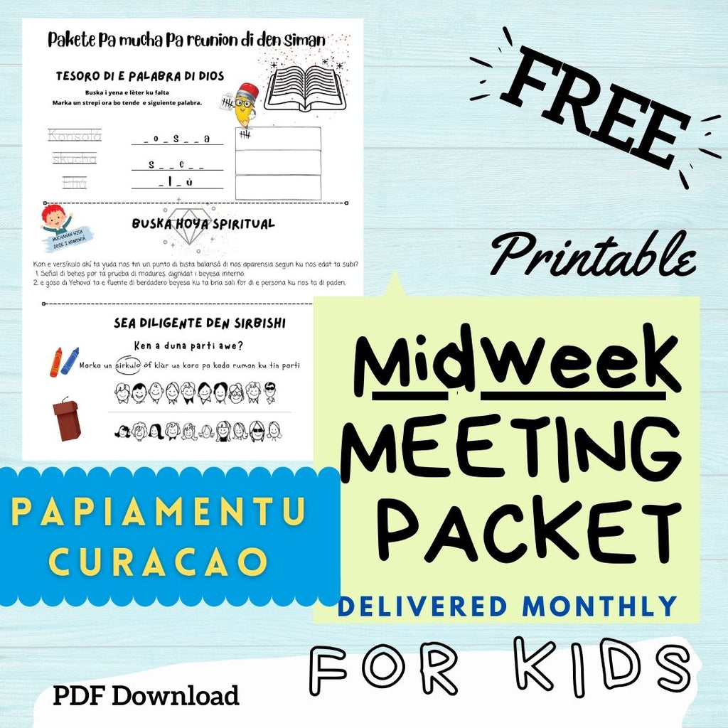 (Digital) 2024 Midweek Meeting Packet for Kids - PAPIAMENTU CURACAO