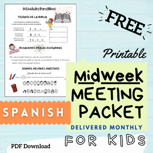 (Digital) 2024 Midweek Meeting Packet for Kids - SPANISH