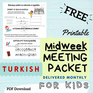 (Digital) 2024 Midweek Meeting Packet for Kids - TURKISH