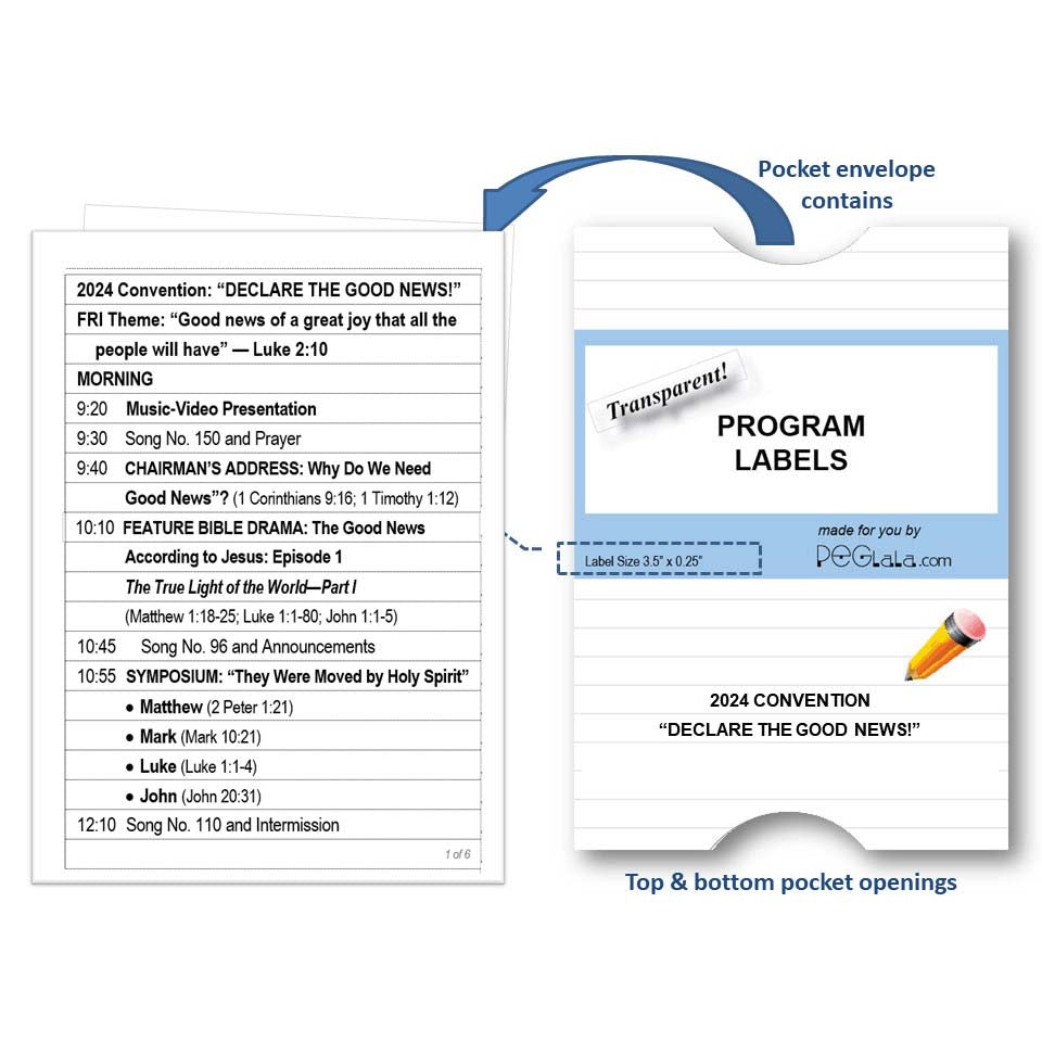 Program Labels 2026 Convention (Pre-Order)| PEGlala.com