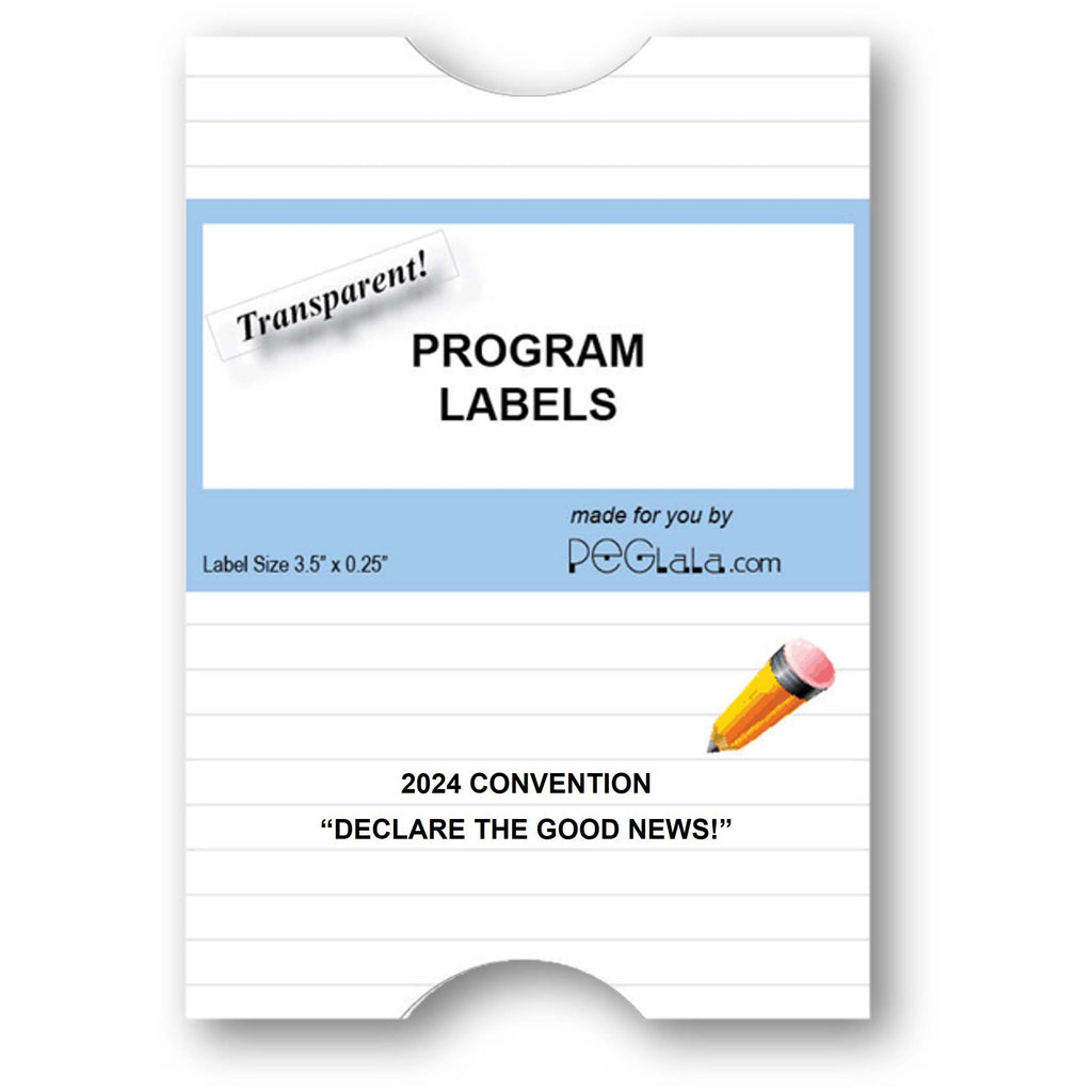 2024 Convention Program Label "Declare the Good News!"