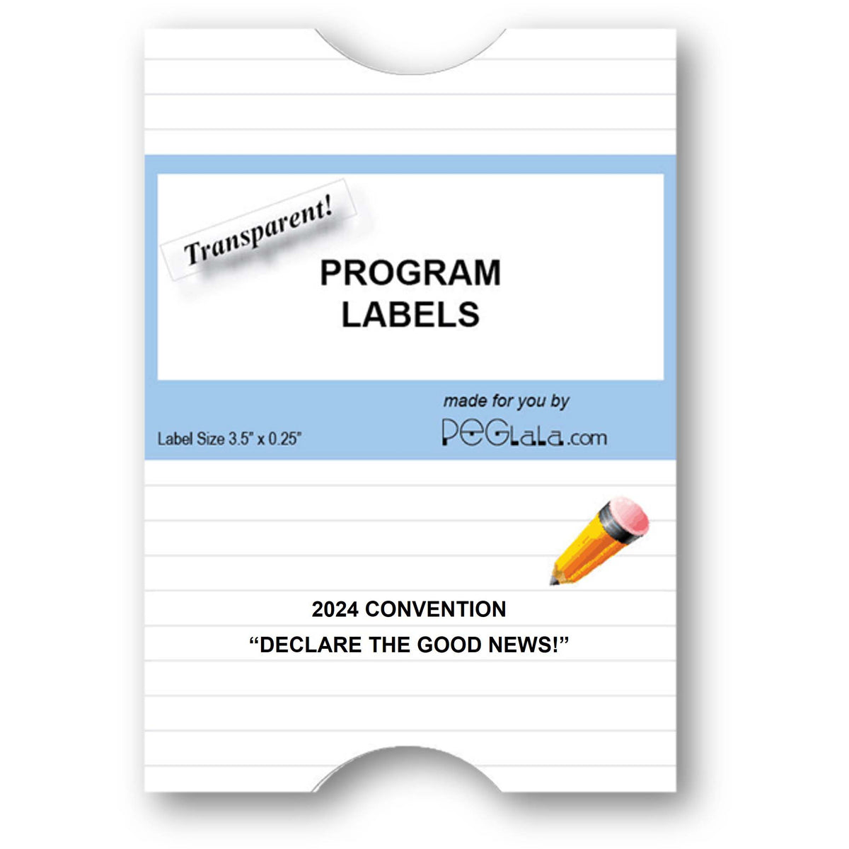 Program Labels 2026 Convention (Pre-Order)| PEGlala.com