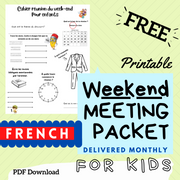 (Digital) 2024 Weekend Meeting Packet for Kids - FRENCH