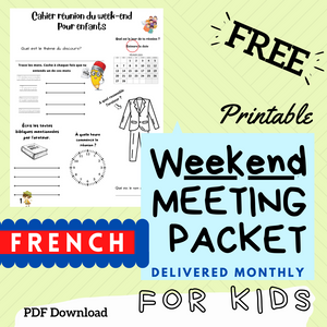(Digital) 2024 Weekend Meeting Packet for Kids - FRENCH