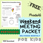 (Digital) 2024 Weekend Meeting Packet for Kids - PORTUGUESE