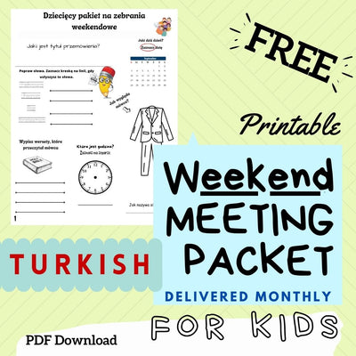 (Digital) 2024 Weekend Meeting Packet for Kids - TURKISH