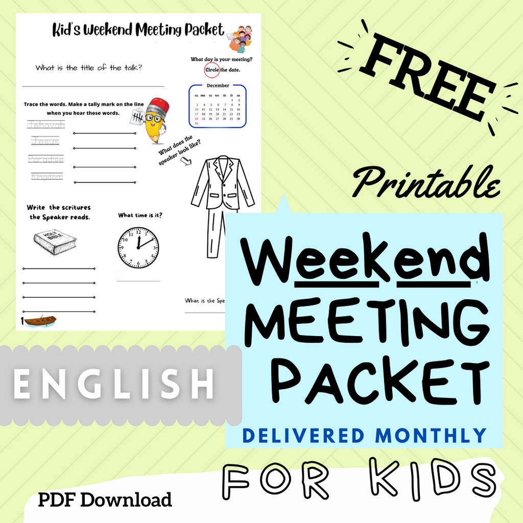 (Digital) 2024 Weekend Meeting Packet for Kids - ENGLISH