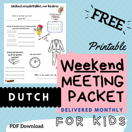 (Digital) 2026 Weekend Meeting Packet for Kids - DUTCH