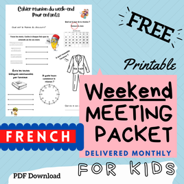 (Digital) 2026 Weekend Meeting Packet for Kids - FRENCH