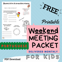 (Digital) 2026 Weekend Meeting Packet for Kids - PORTUGUESE