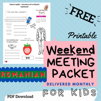 (Digital) 2026 Weekend Meeting Packet for Kids - ROMANIAN