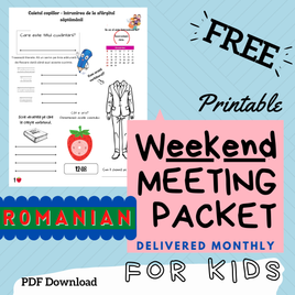 (Digital) 2026 Weekend Meeting Packet for Kids - ROMANIAN