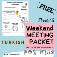 (Digital) 2026 Weekend Meeting Packet for Kids - TURKISH
