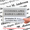 Custom Lapel Badge Labels (7 ct)