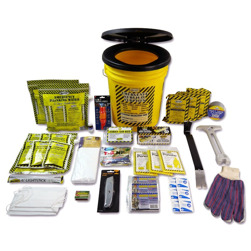 Toilet Bucket Emergency Kit - Deluxe (3 Person)