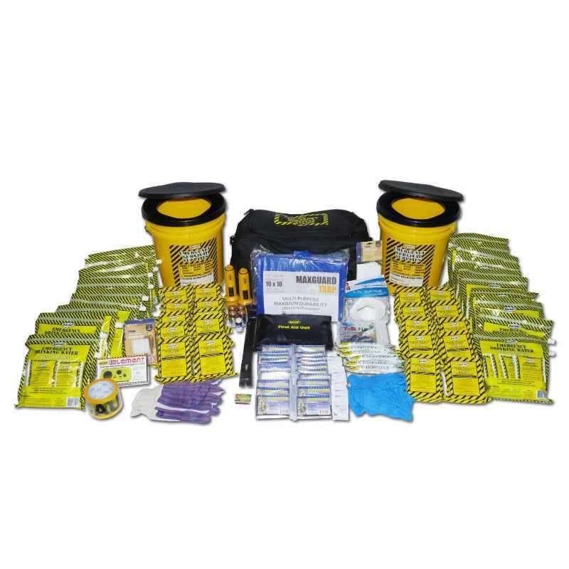 Deluxe 4-Person Earthquake Survival Kit - Emergency Honey Bucket With Food, Water & First Aid - View #2
