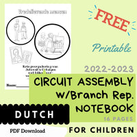 2022-2023 CA Branch Rep Kids Notebook DUTCH