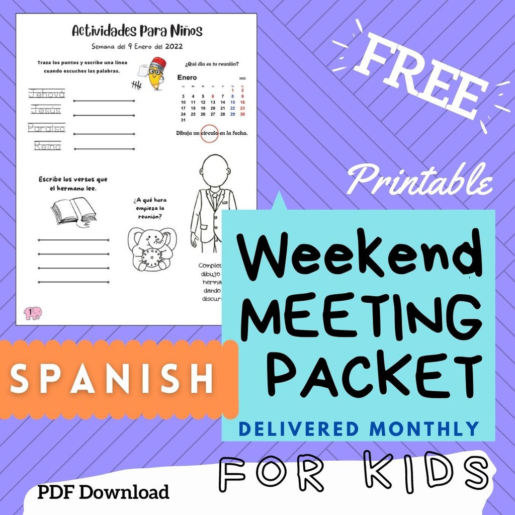 (Digital) Weekend Meeting Packet for Kids 2023 SPANISH