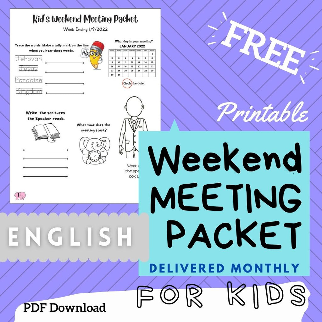 (Digital) Weekend Meeting Packet for Kids 2023