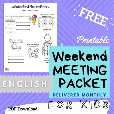 (Digital) Weekend Meeting Packet for Kids 2023