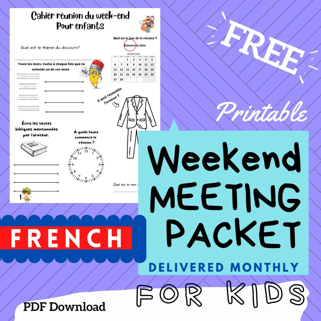 French Weekend Meeting Packet for Kids