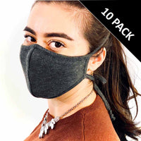 [CLEARANCE] 3 Layer Antibacterial Face Mask - Charcoal (S/M)-Face Mask-MASKlala-10 PACK CHARCOAL-PEGlala.com