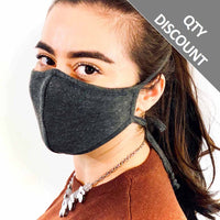 [CLEARANCE] 3 Layer Antibacterial Face Mask - Charcoal (S/M)-Face Mask-MASKlala-3 PACK CHARCOAL-PEGlala.com