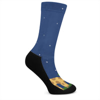 Giraffe in the Moonlight Crew Socks  PEGlala.com AA Clthng-Socks (DK) peglala-com.myshopify.com PEGlala.com