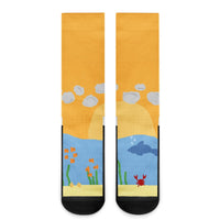 Under The Sea Crew Socks  PEGlala.com AA Clthng-Socks (DK) peglala-com.myshopify.com PEGlala.com
