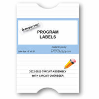 2022-2023 Jehovah's United Family Program Labels Circuit Assembly (w/Circuit Overseer)