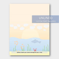 Writing Paper Set - Paradise (80 ct) Ocean Paradise / A. Unlined Cassia Stationery Paper peglala-com.myshopify.com PEGlala.com