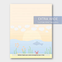 Writing Paper Set - Paradise (80 ct) Ocean Paradise / F. Extra Wide Ruled Cassia Stationery Paper peglala-com.myshopify.com PEGlala.com