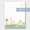 Writing Paper Set - Paradise (80 ct) Animal Paradise / D. Skip-A-Line Ruled Cassia Stationery Paper peglala-com.myshopify.com PEGlala.com