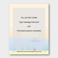 (Digital) Printable Stationery Paper - Sea  Cassia PDF peglala-com.myshopify.com PEGlala.com