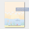 (Digital) Printable Stationery Paper - Sea H. Medium Grid Cassia PDF peglala-com.myshopify.com PEGlala.com