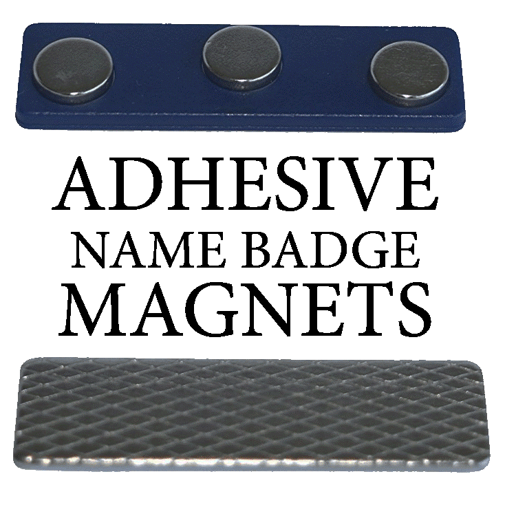 Adhesive name badge magnets