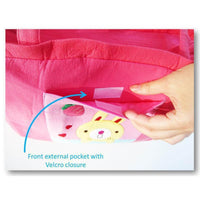Cartoon Shoulder Bag w/ Pocket - Rabbit (Peach Pink)