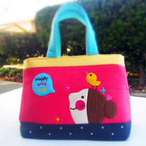 Children's Tote - Bird (Pink)