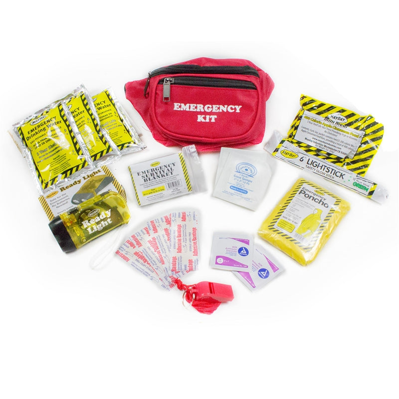 Emergency Fanny Pack Kit 12 Piece (1 Day) [3 Pack]