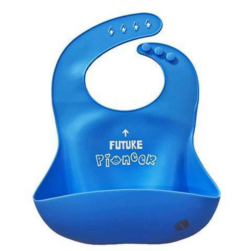 Future Pioneer Silicone Baby Bib (Blue)