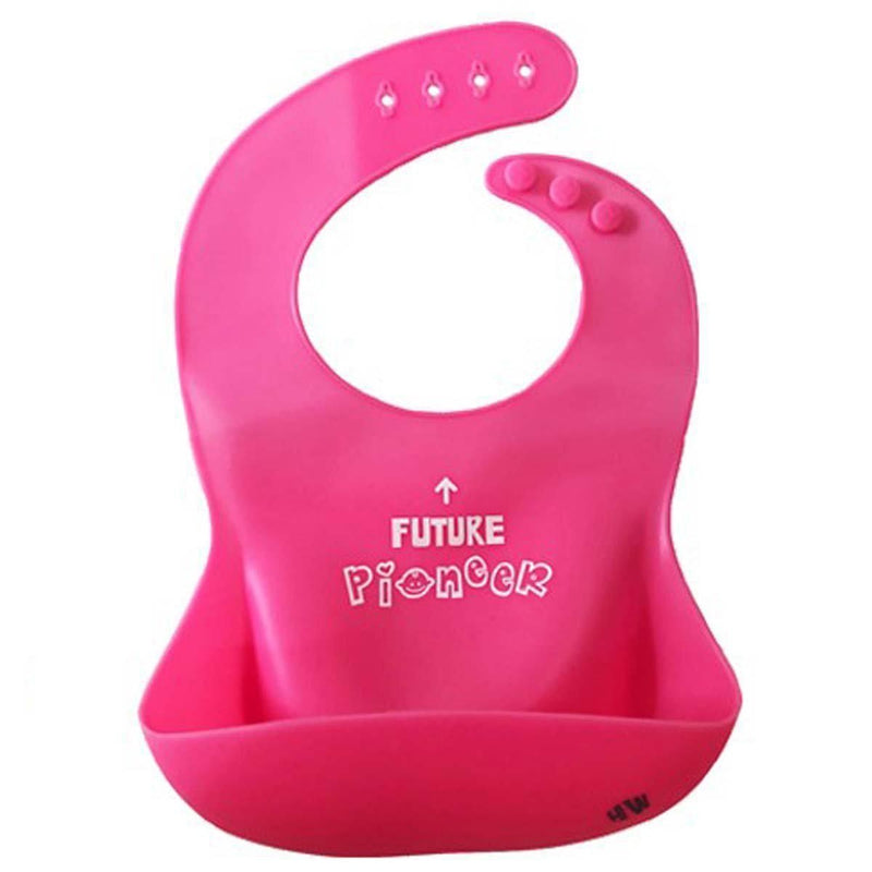 Future Pioneer Silicone Baby Bib (Pink)