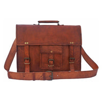 Genuine Goat Leather 15" Messenger Bag